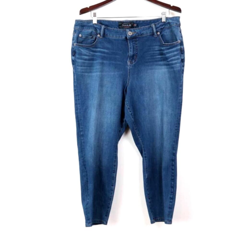 Torrid Size 20R High Rise Curvy Jeans Stretch Denim Medium Blue Wash